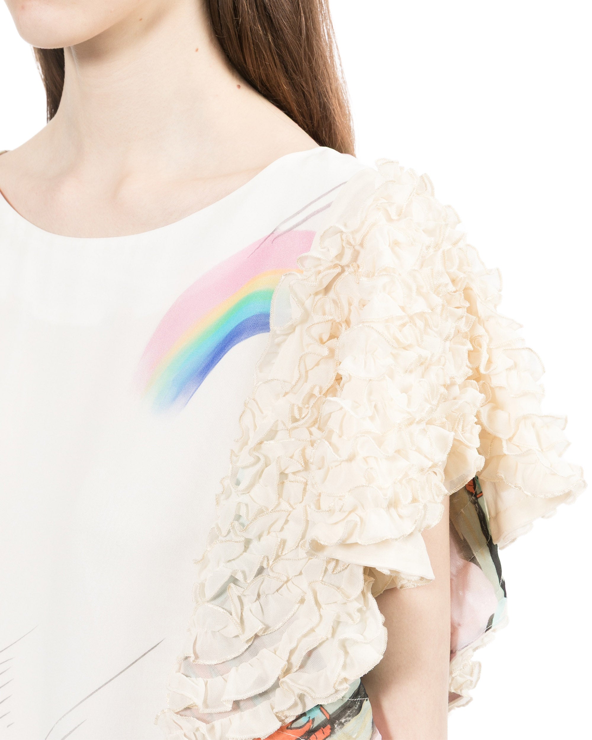 Ruffled short sleeves dress