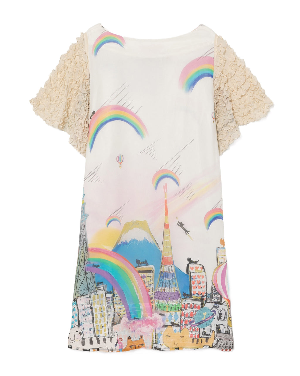 Ruffled short sleeves dress