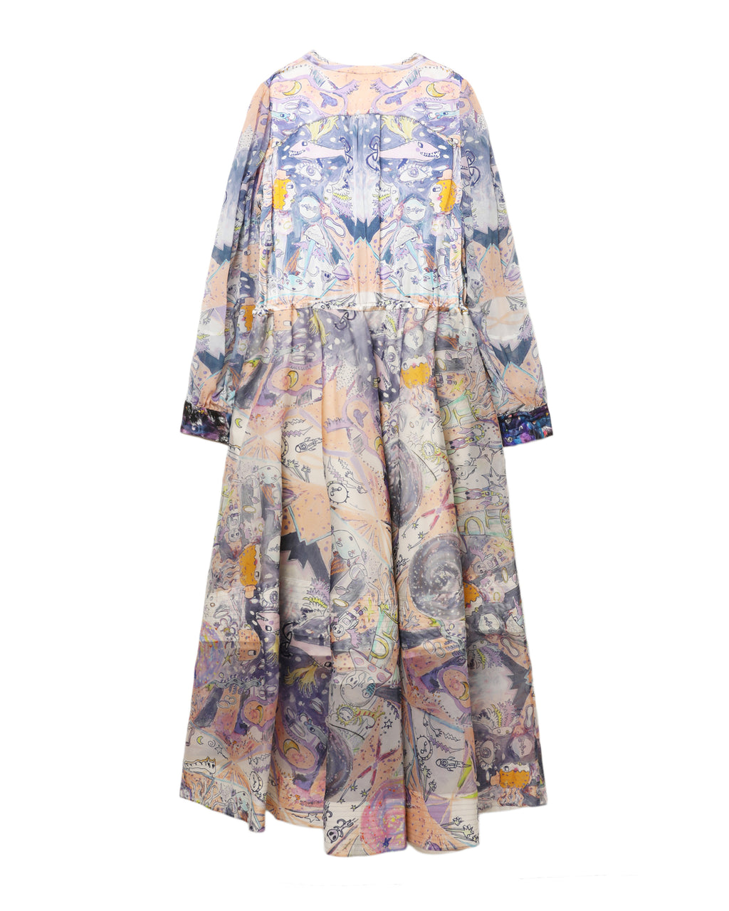 Printed long sleeve dress