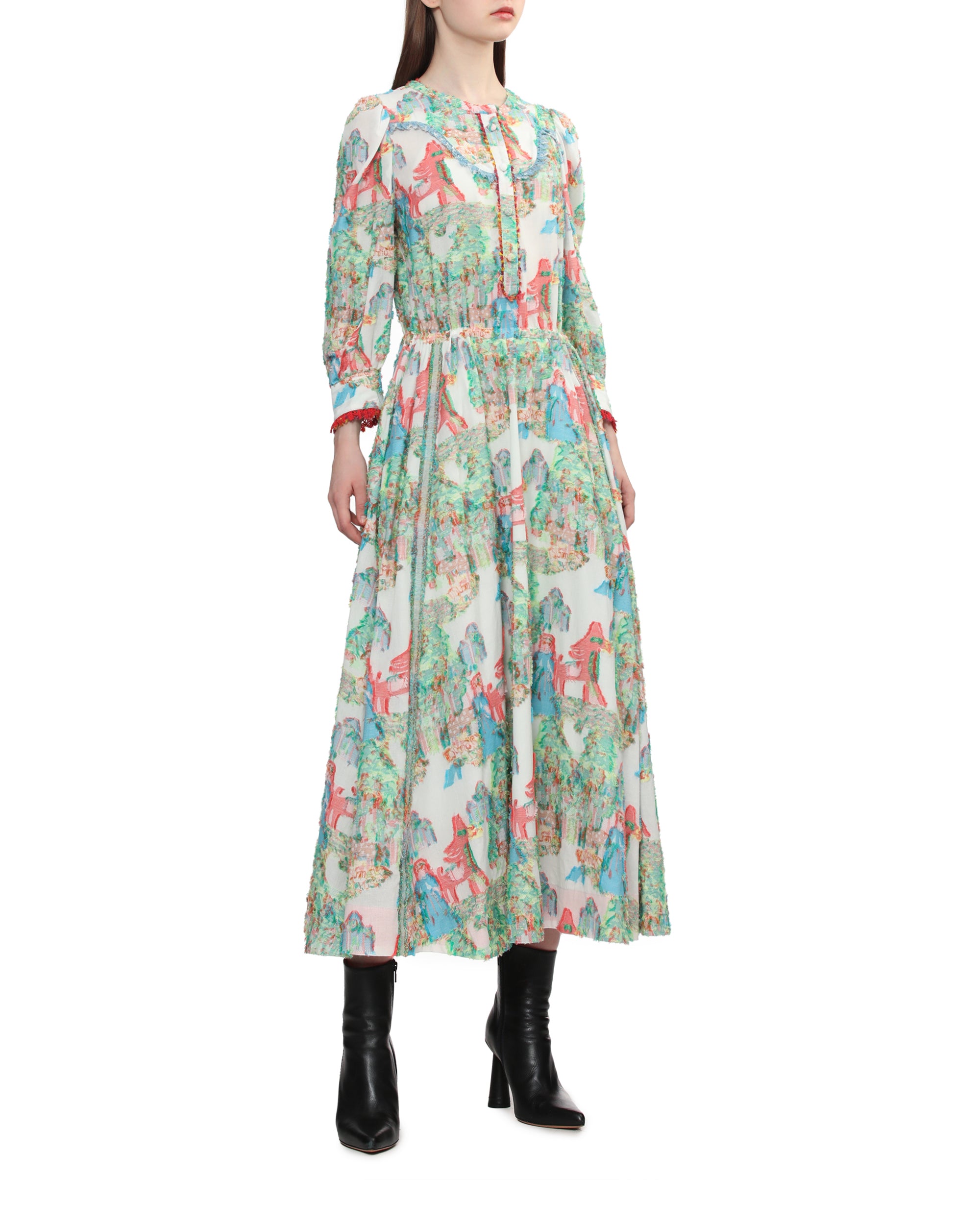 Printed midi dress