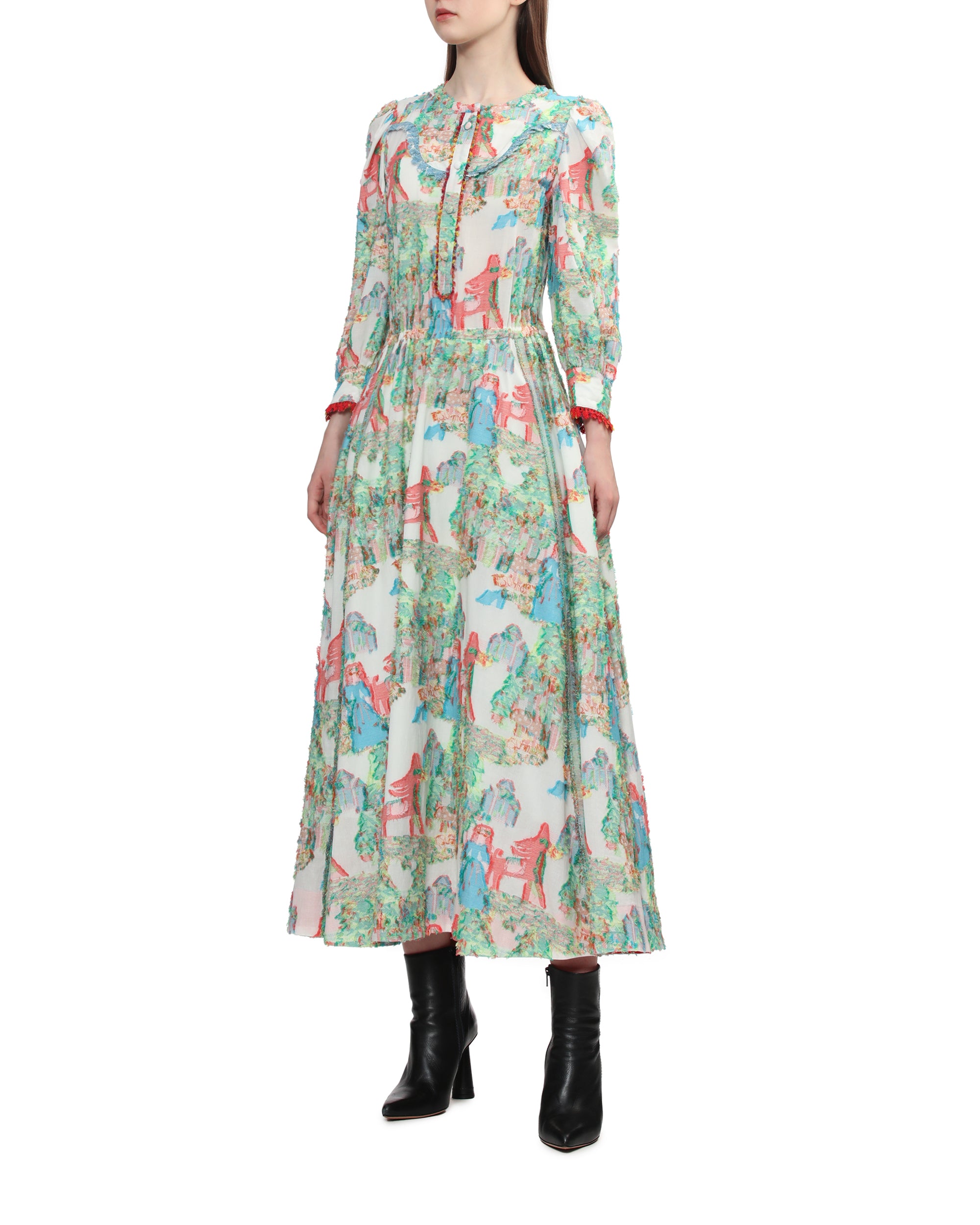 Printed midi dress