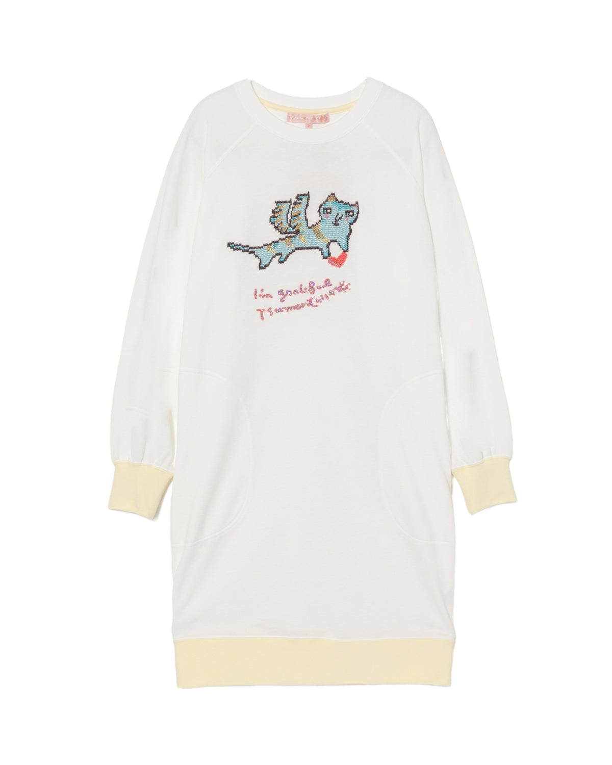 Embroidered graphic dress
