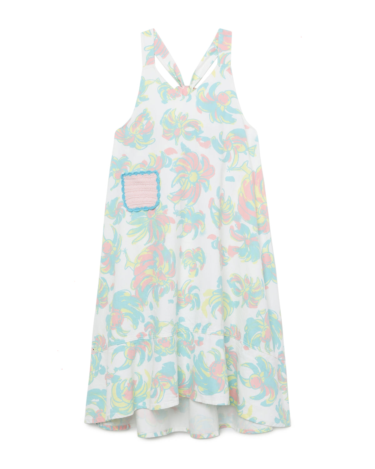 Floral sleeveless knee-high dress