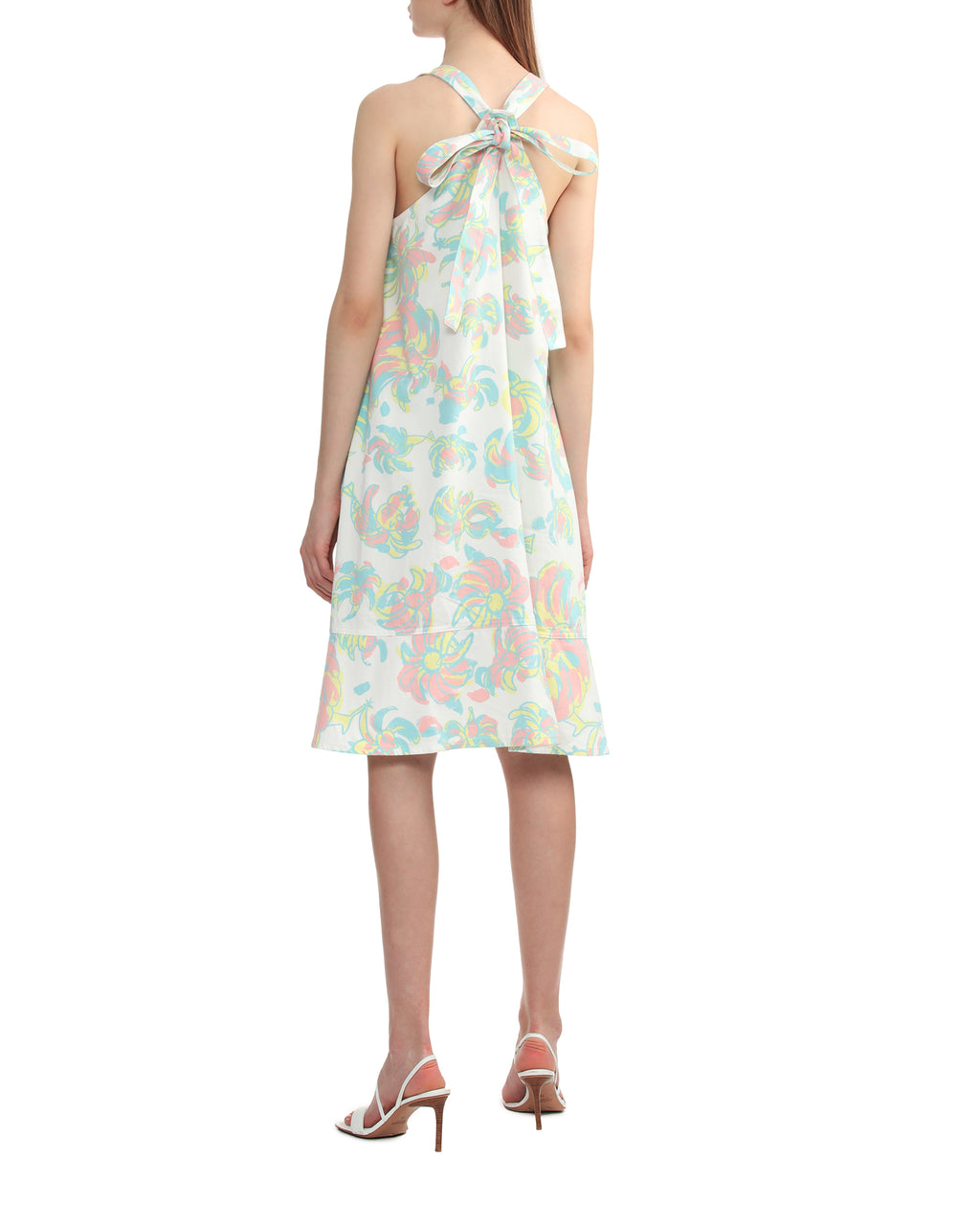 Floral sleeveless knee-high dress