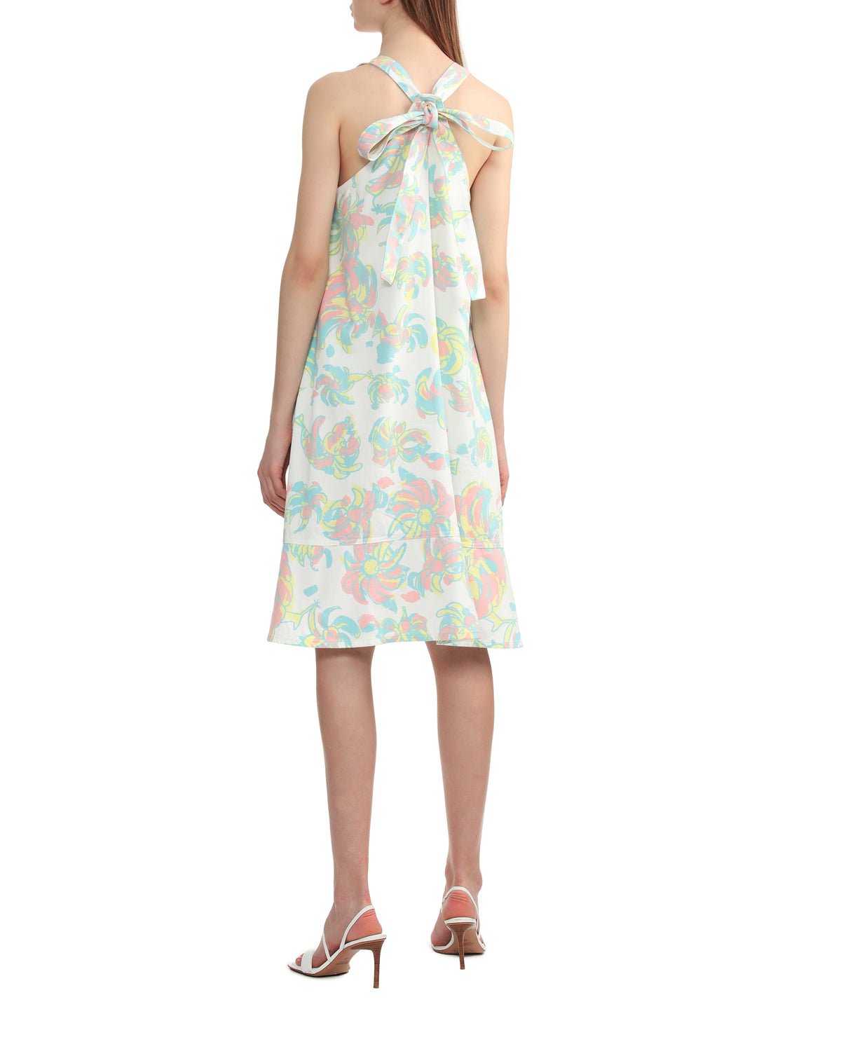 Floral sleeveless knee-high dress