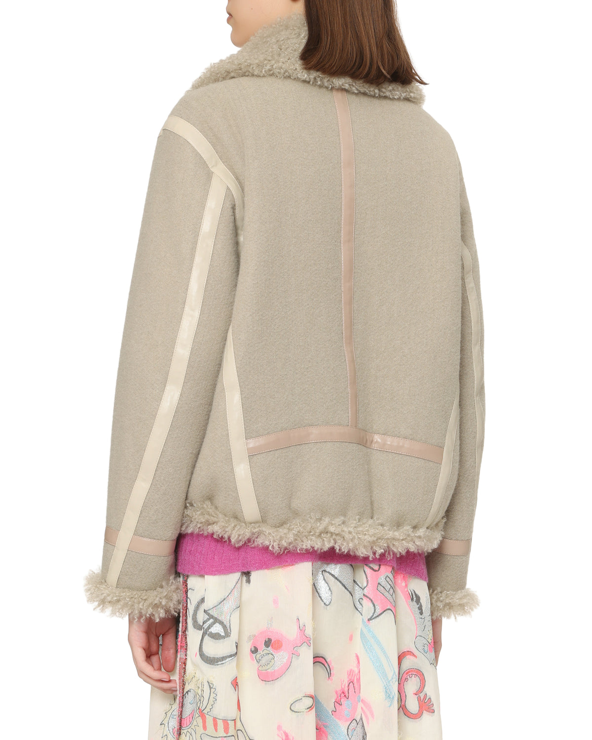 Fleece collar jacket