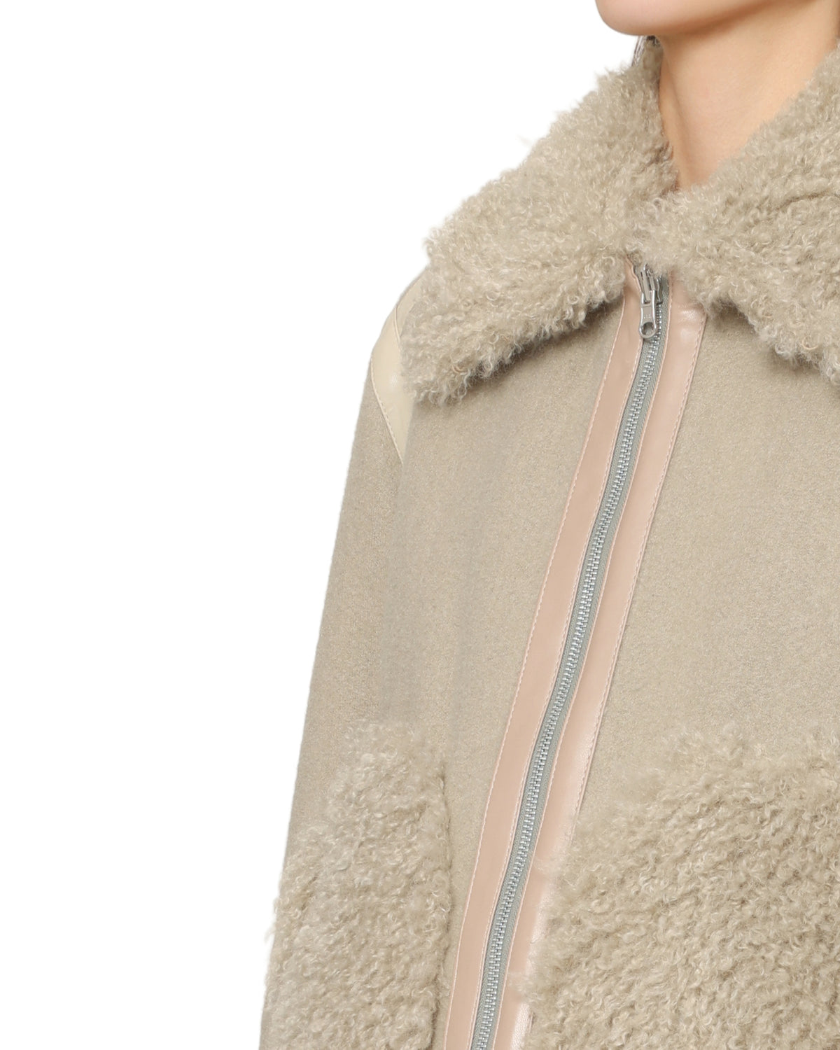 Fleece collar jacket