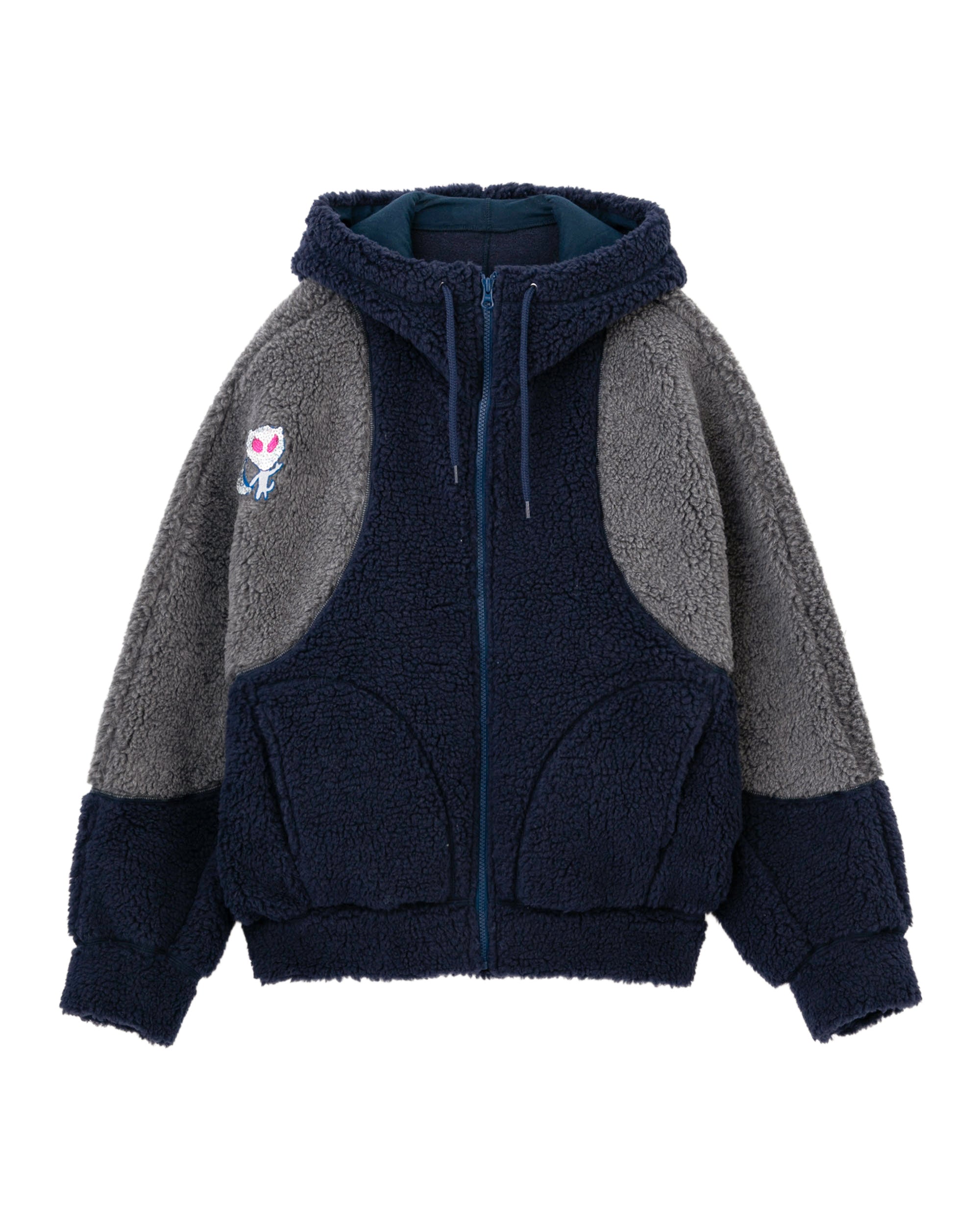 Fleece hooded jacket