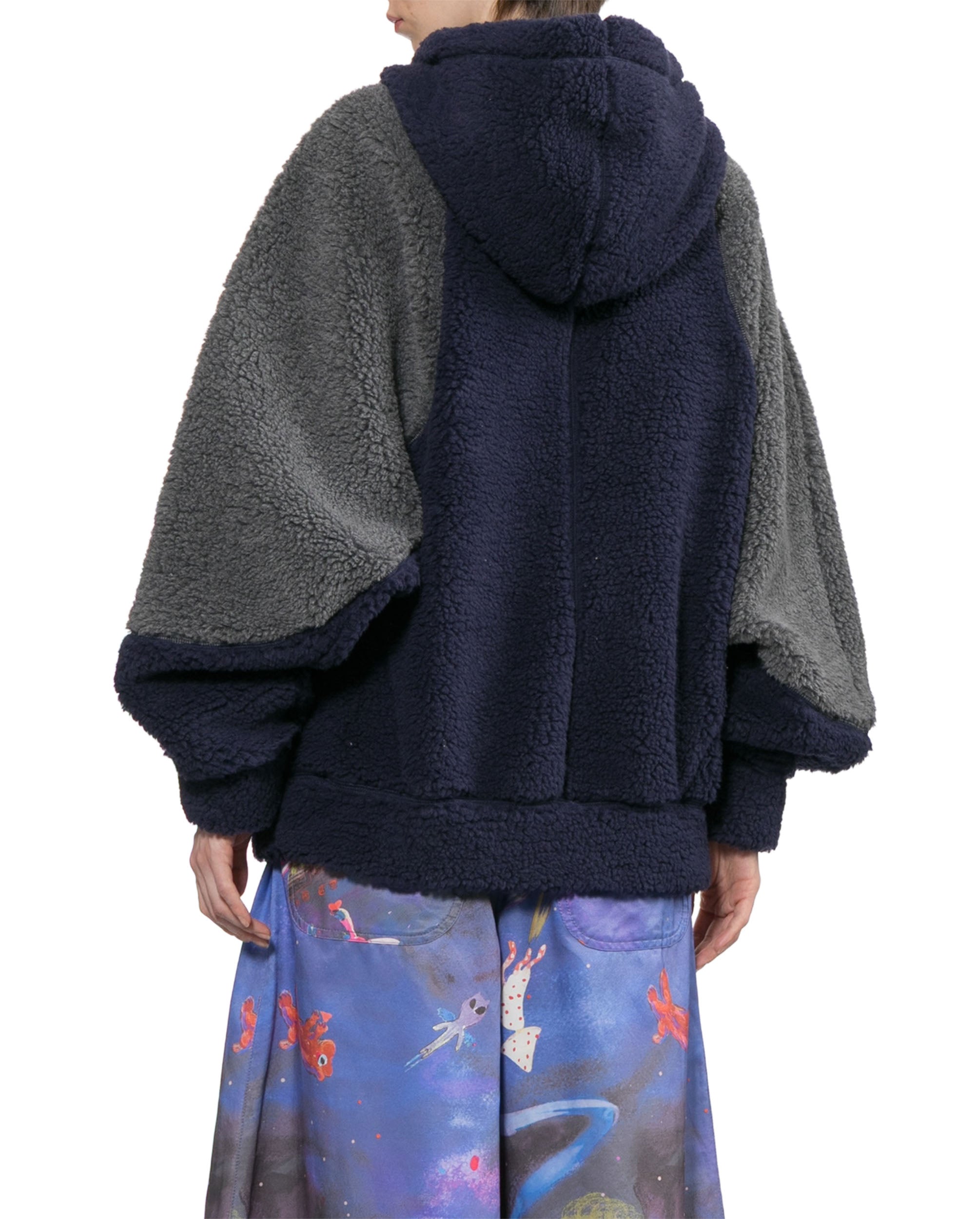 Fleece hooded jacket