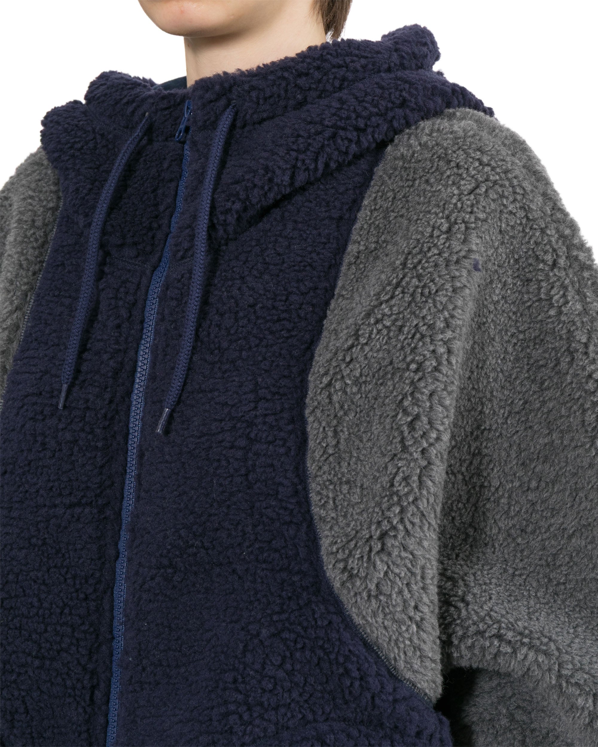 Fleece hooded jacket