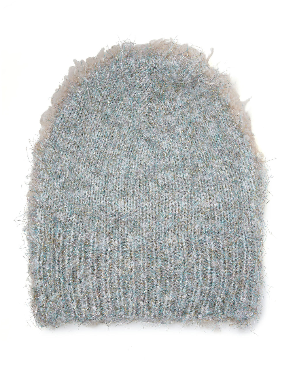 Fuzzy knitted beanie