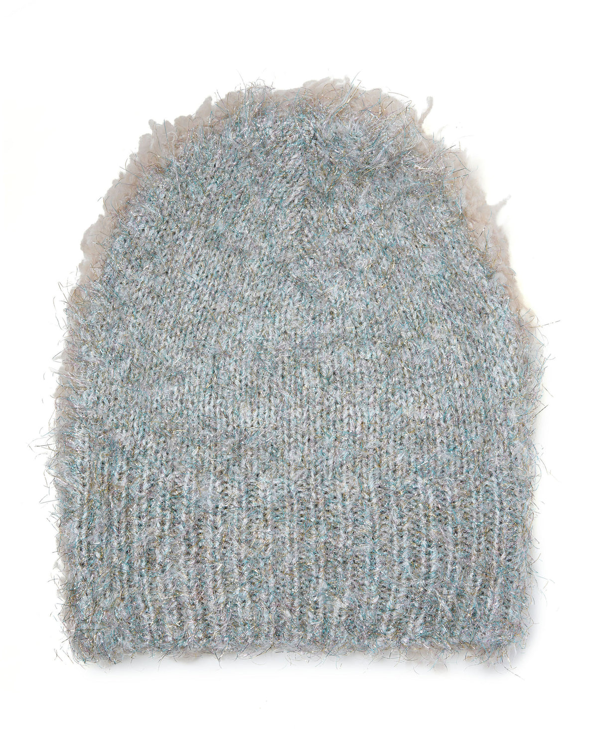 Fuzzy knitted beanie