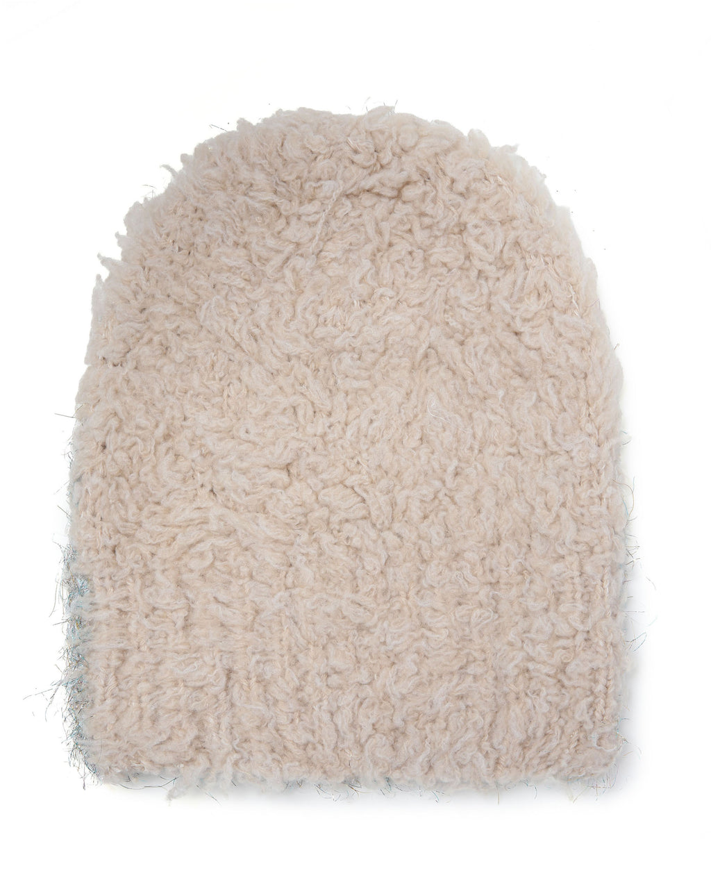 Fuzzy knitted beanie