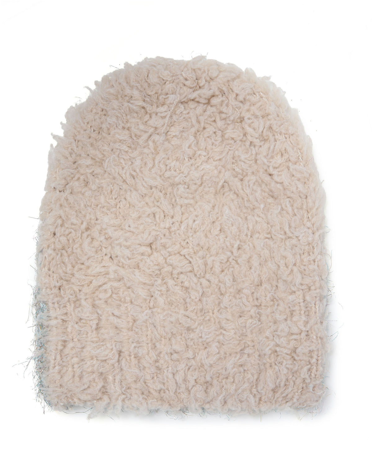 Fuzzy knitted beanie