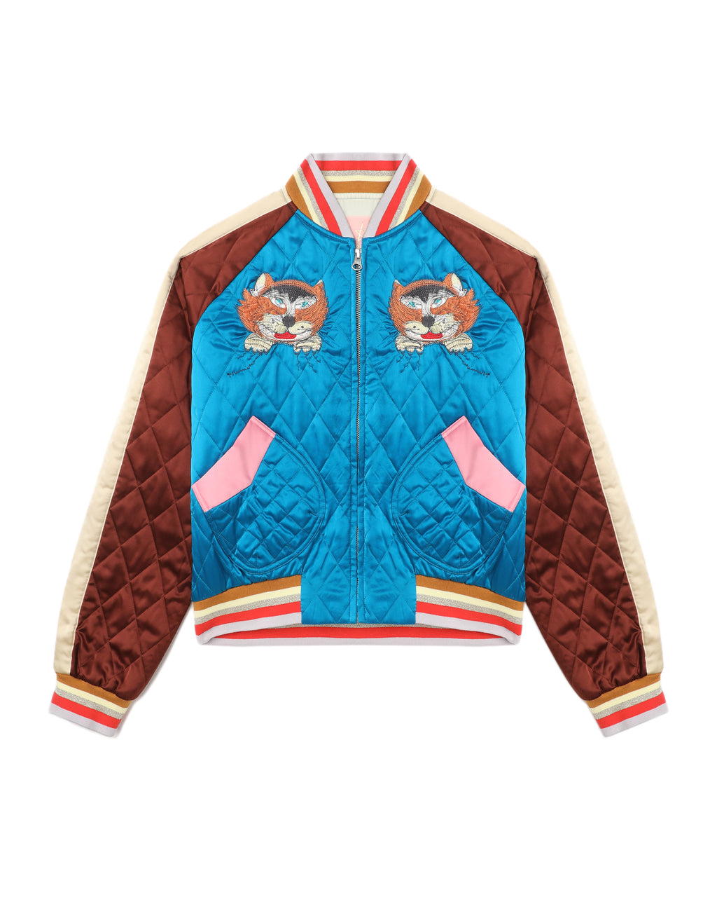 Embroidered bomber jacket