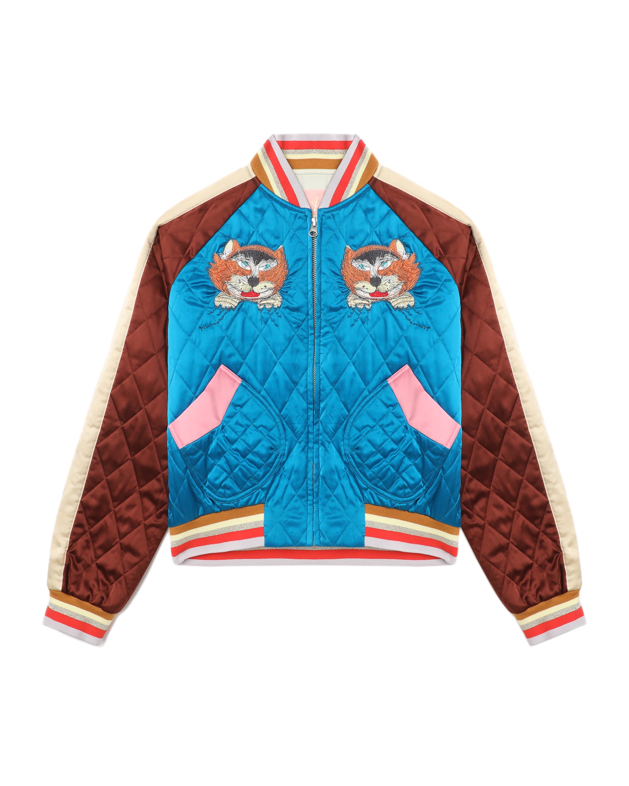 Embroidered bomber jacket