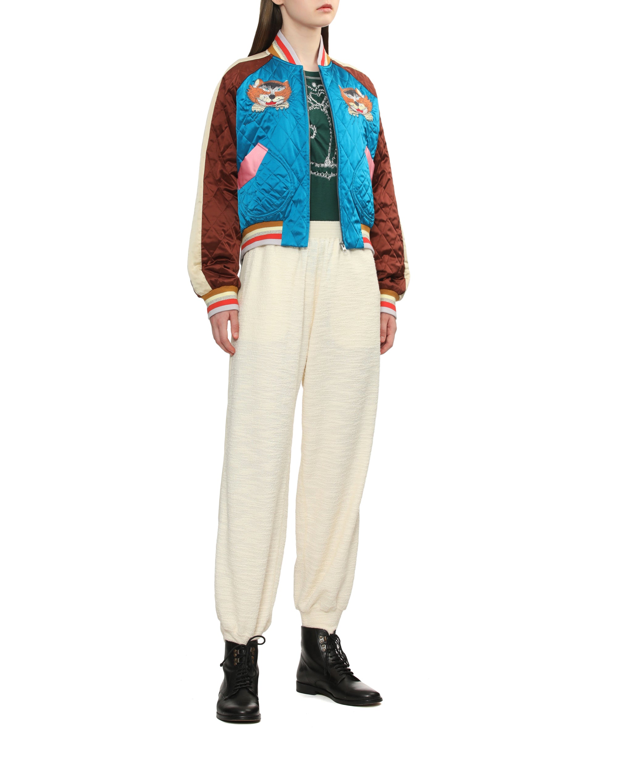 Embroidered bomber jacket