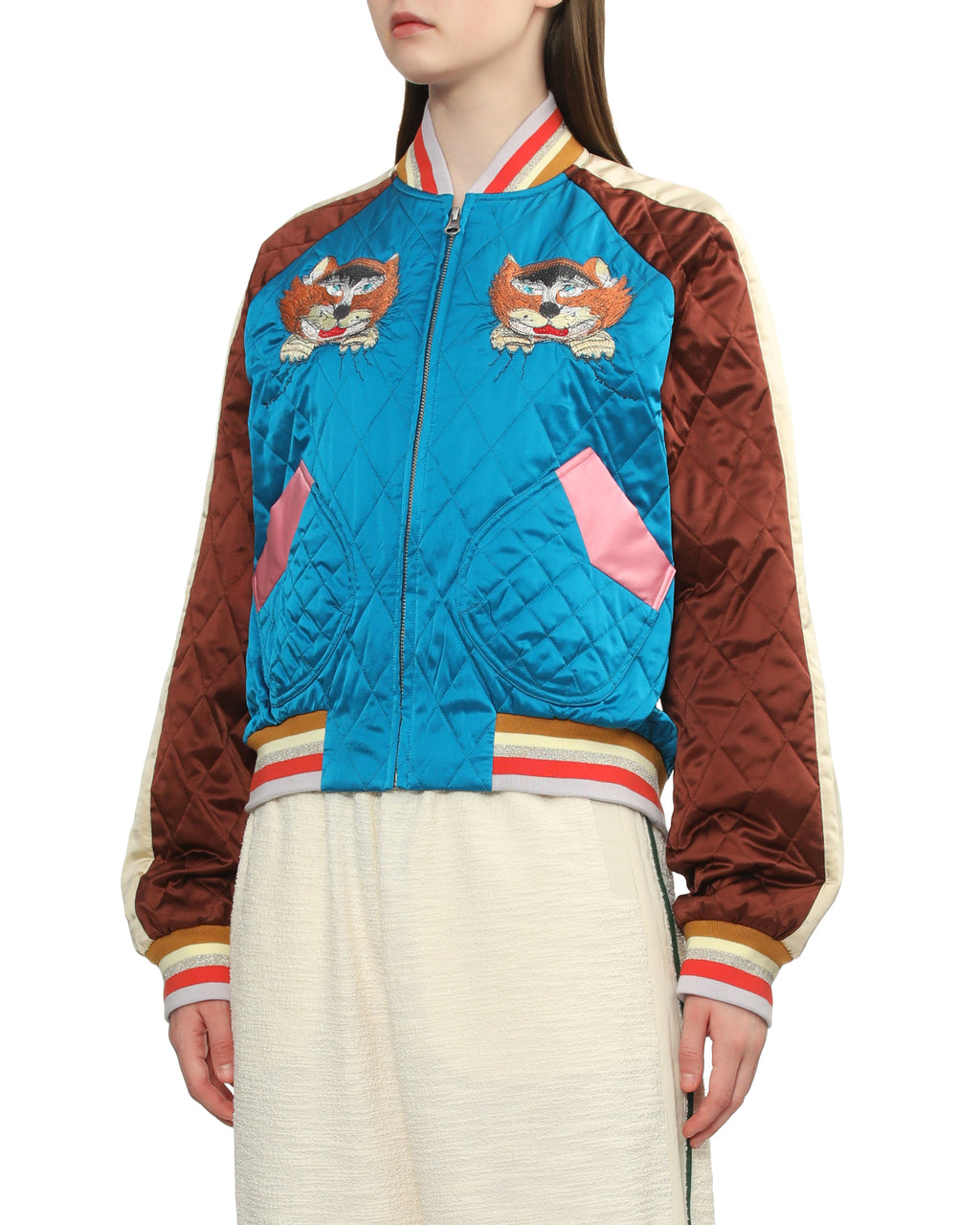 Embroidered bomber jacket