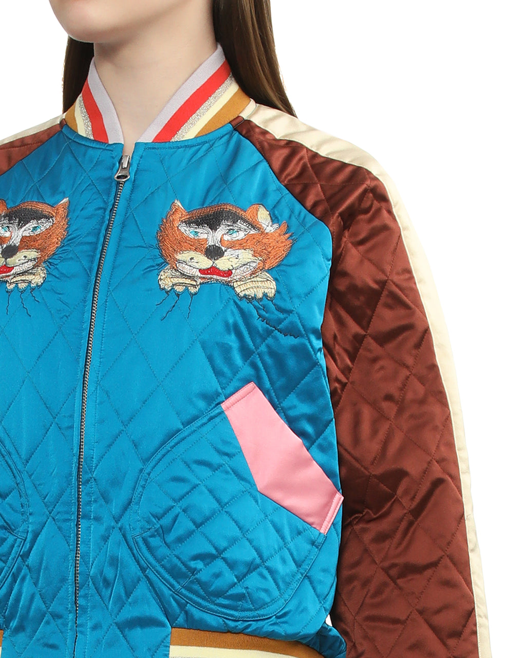 Embroidered bomber jacket
