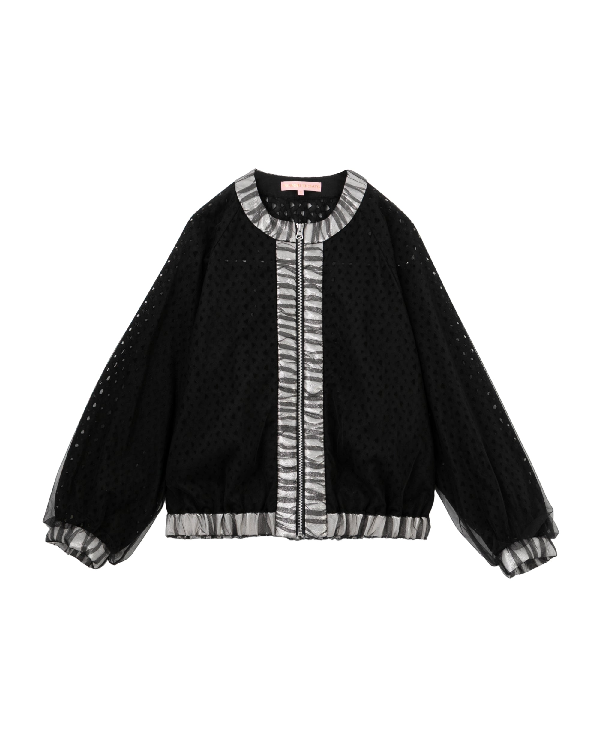 Mesh bomber jacket