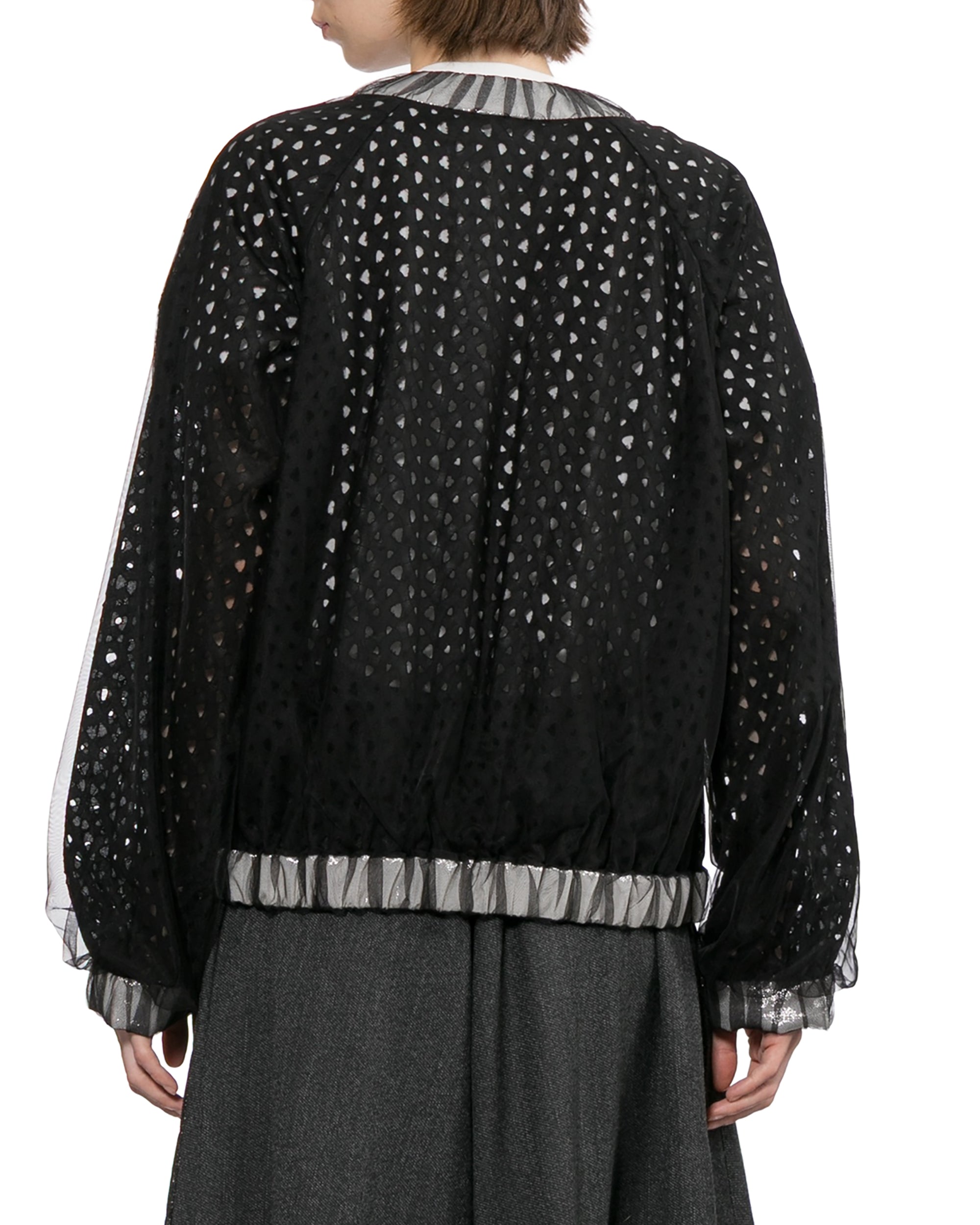 Mesh bomber jacket