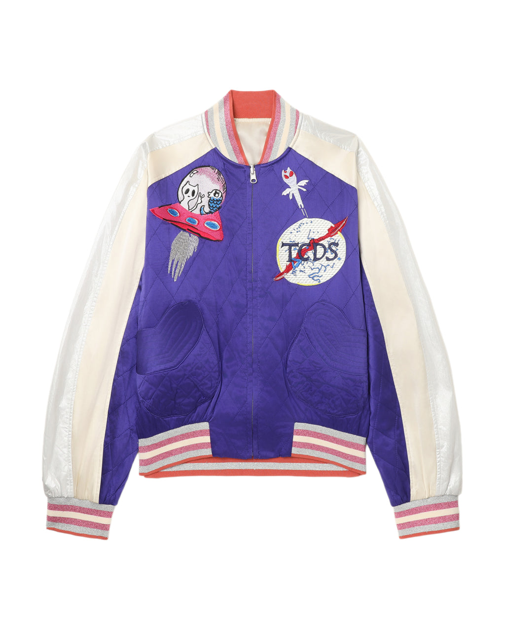 Embroidered varsity jacket
