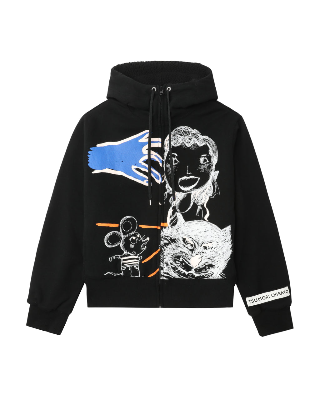 Graphic hooded jacket