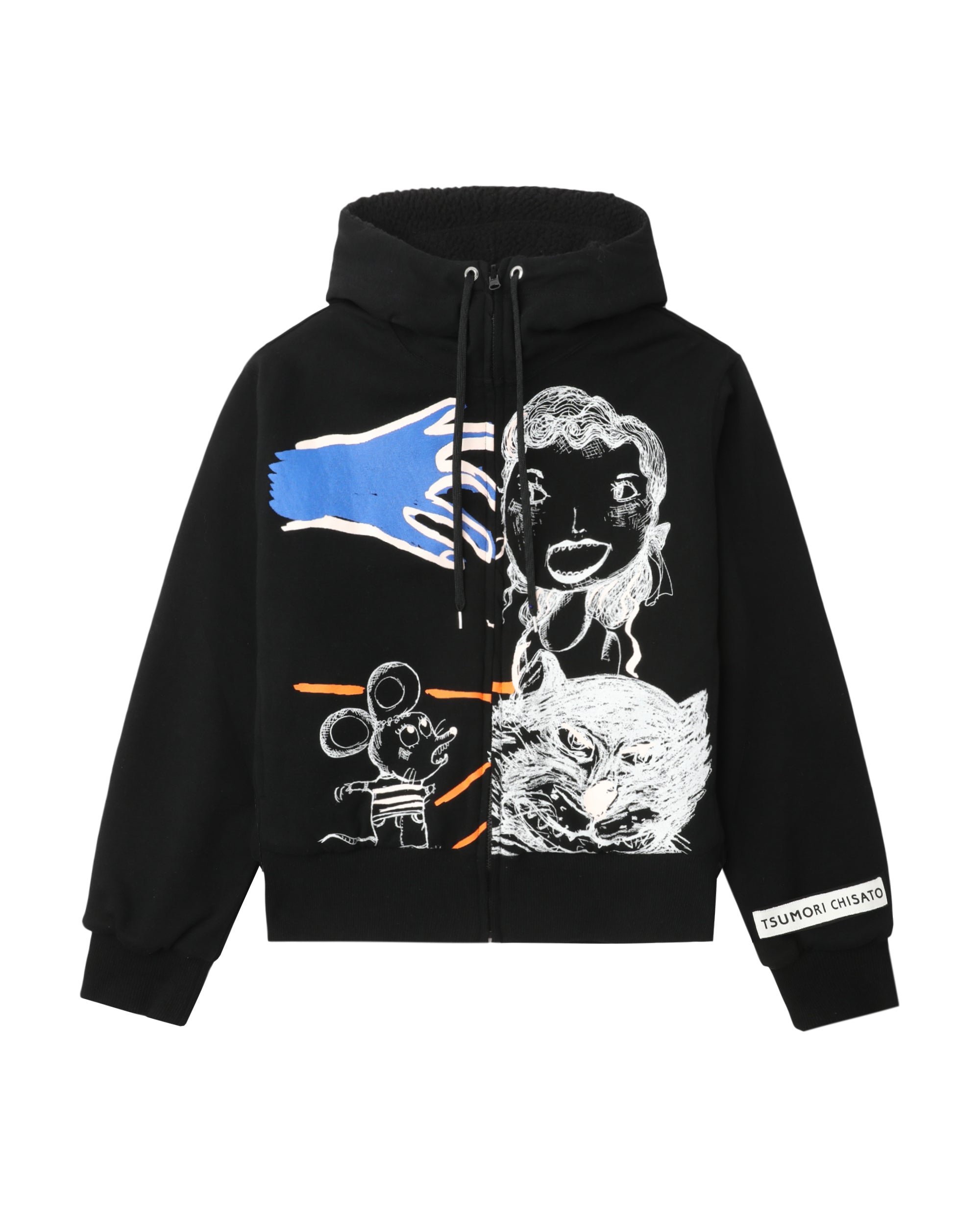 Graphic hooded jacket