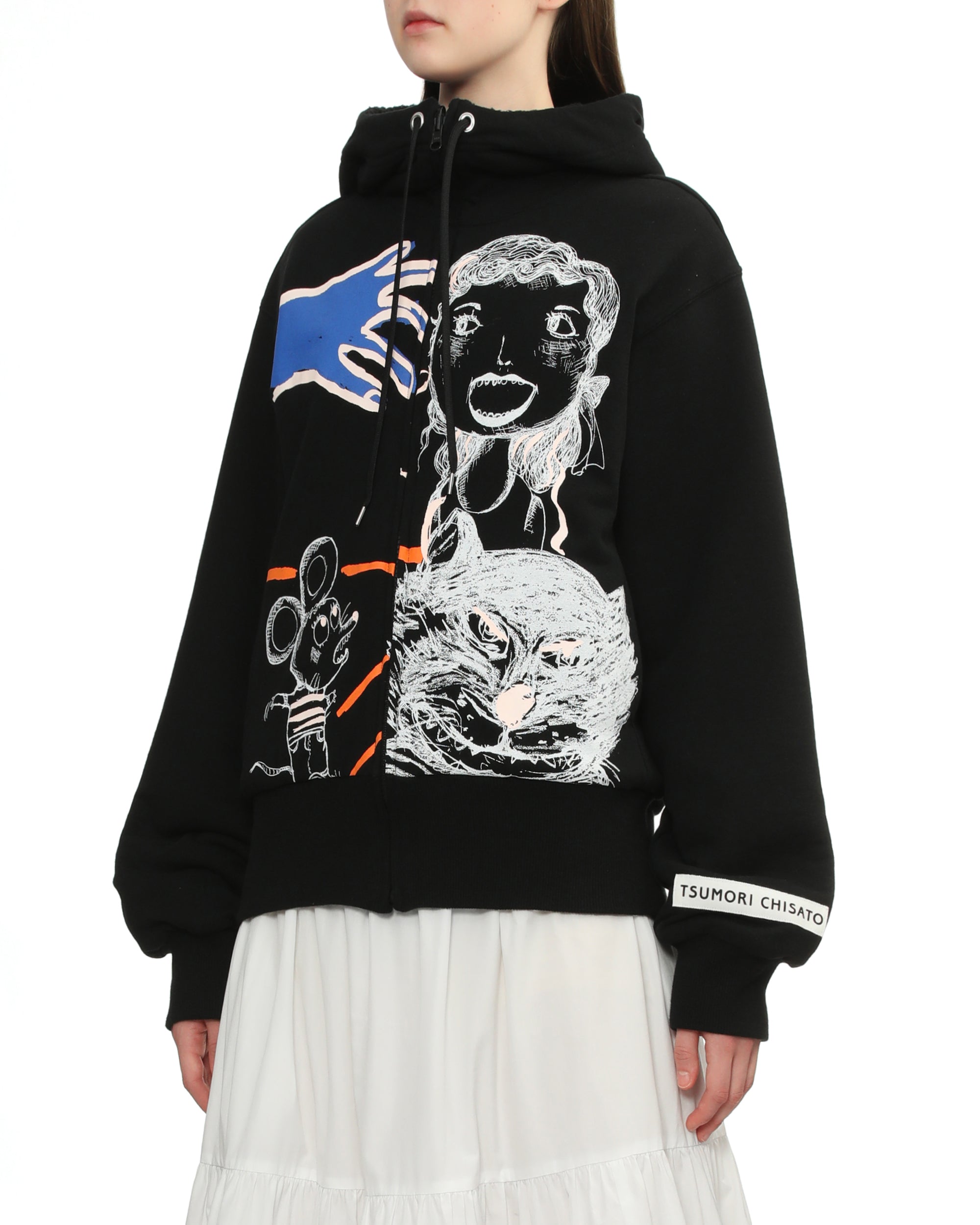 Graphic hooded jacket