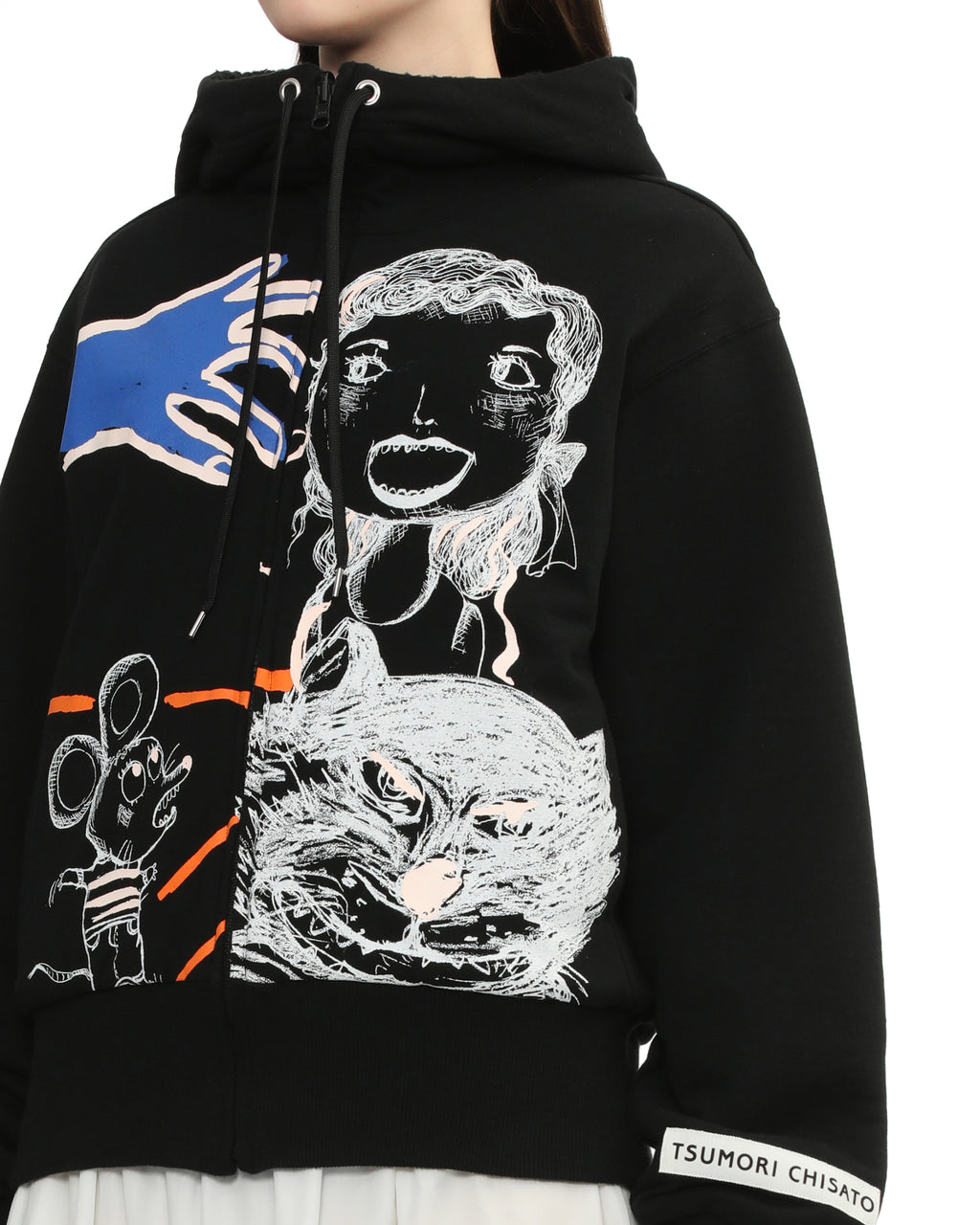 Graphic hooded jacket