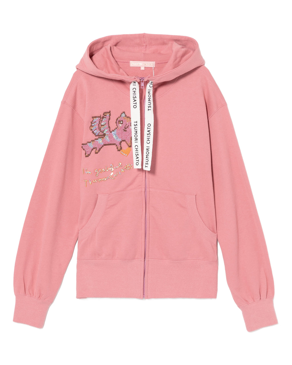 Embroidered embellishment hoodie