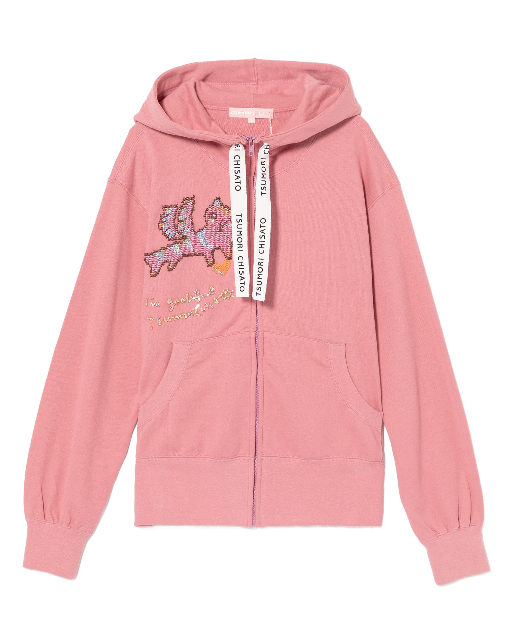 Embroidered embellishment hoodie