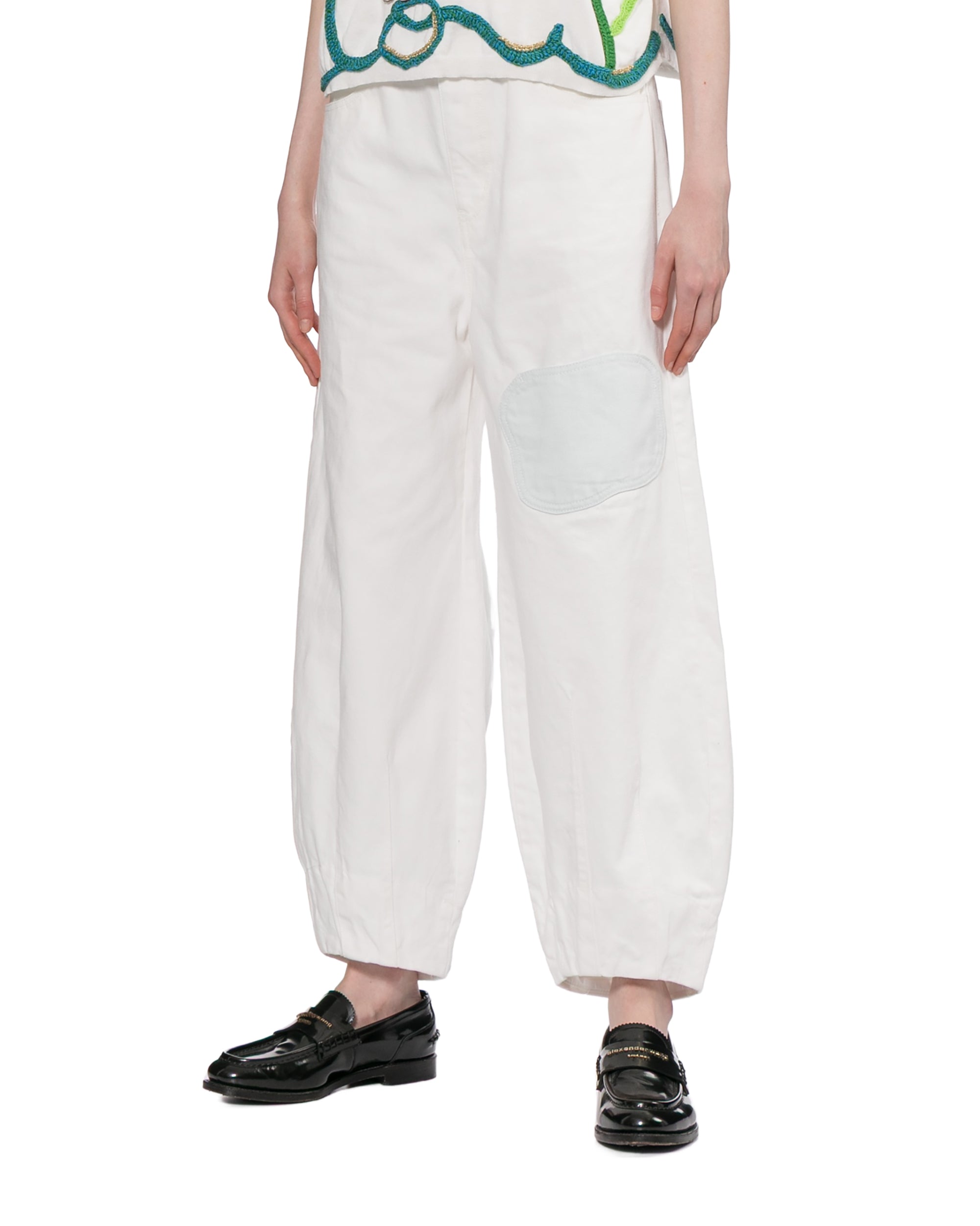 Patch accent pants