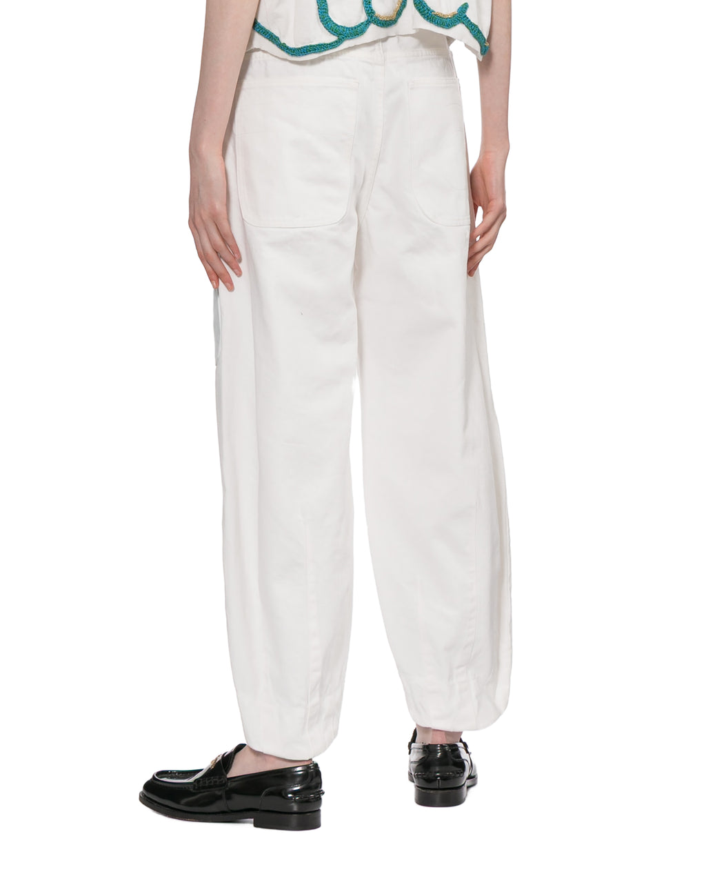Patch accent pants