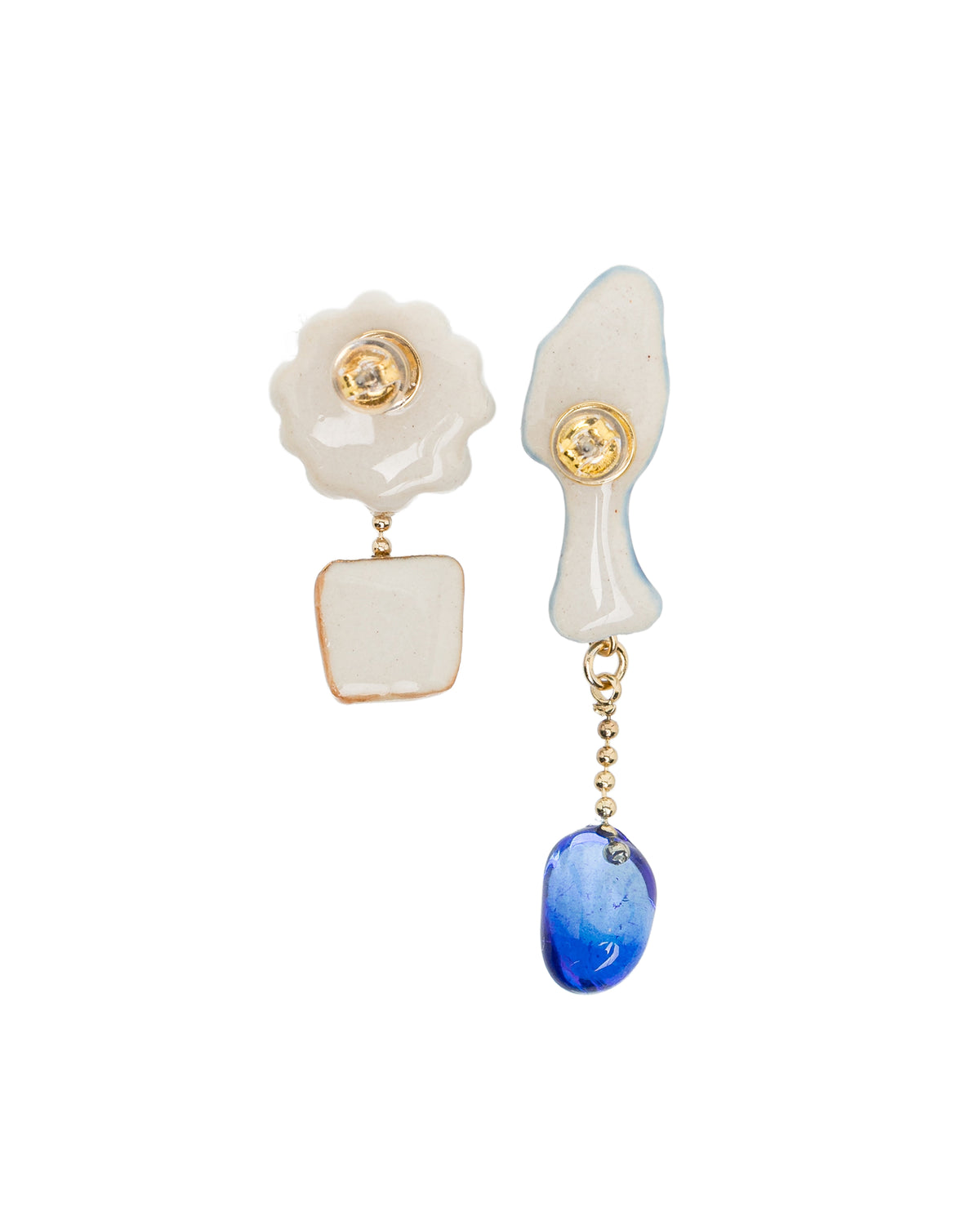 Flower and pot earrings