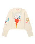 Embroidered crew neck knitwear