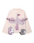 Sequin bird sweater