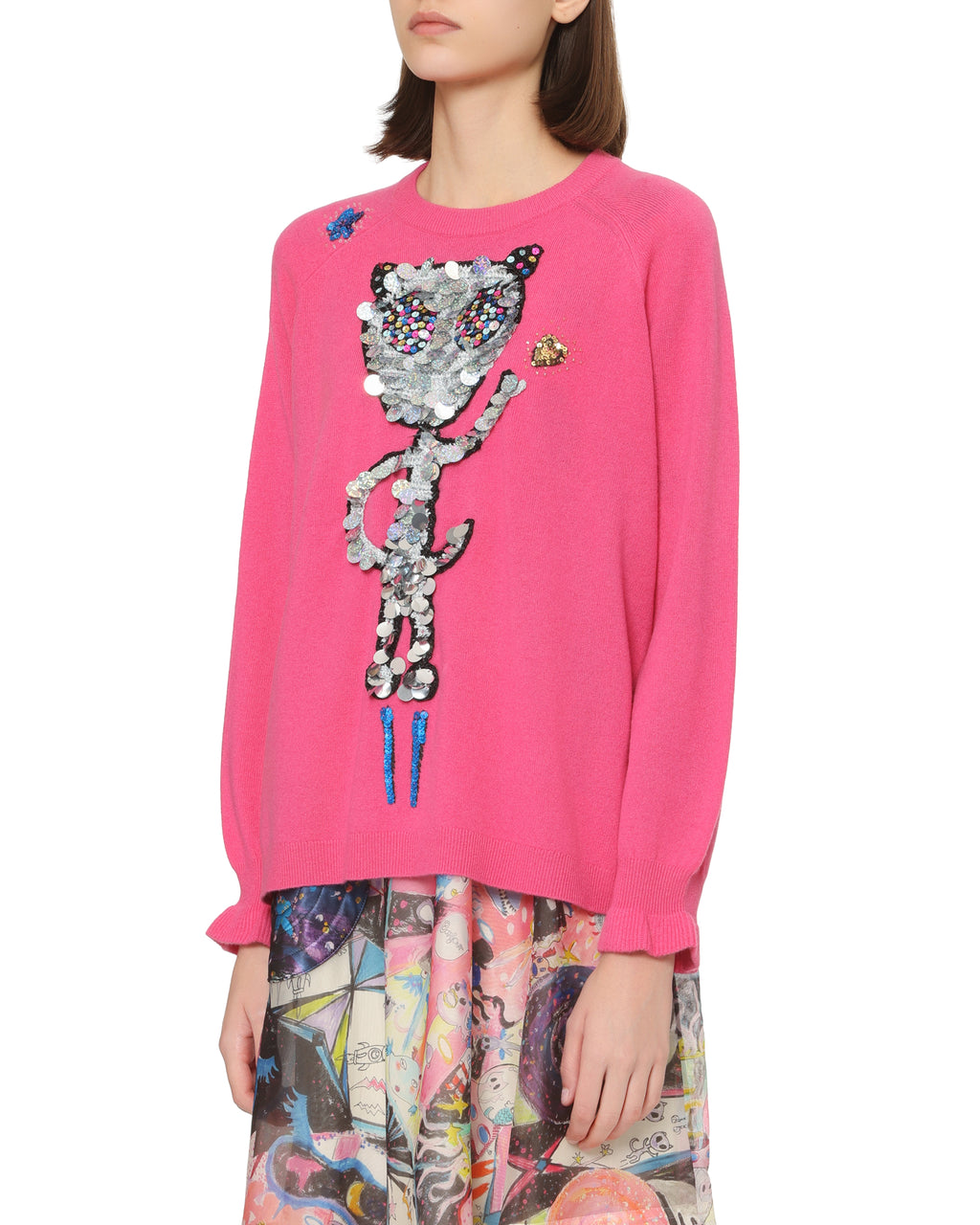 Sequin cat sweater