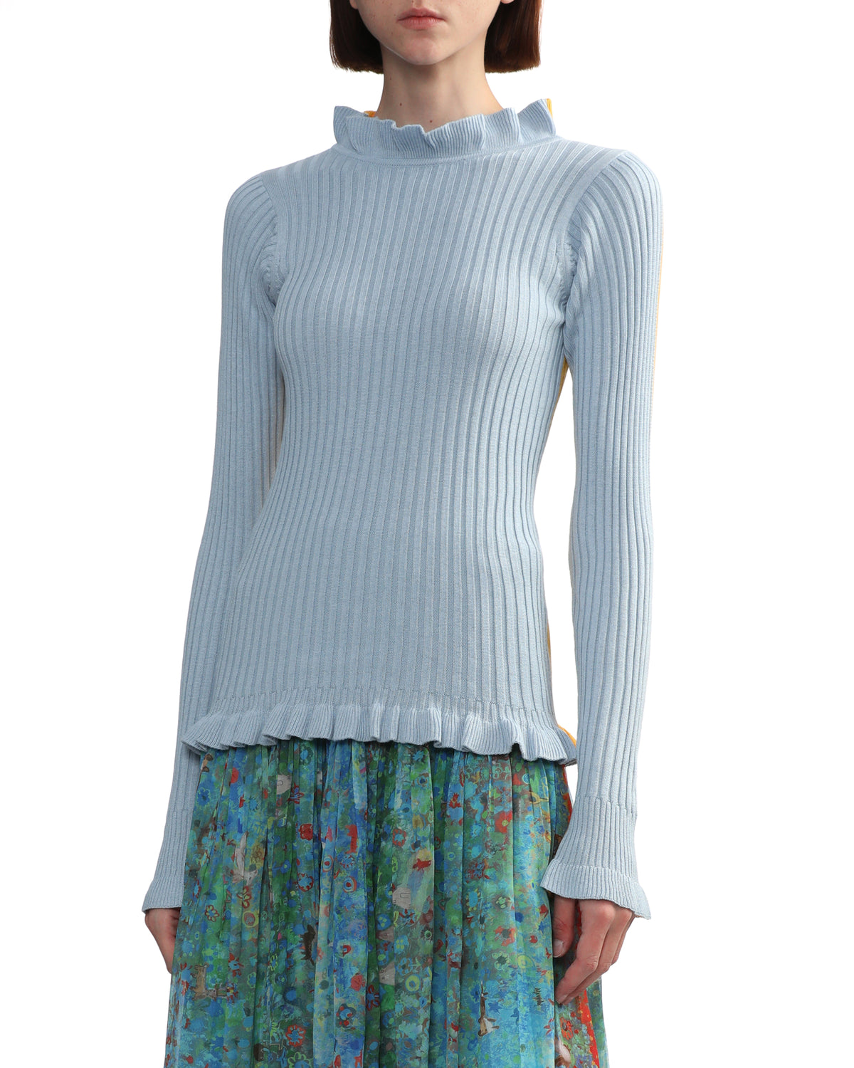 Colour block knit top