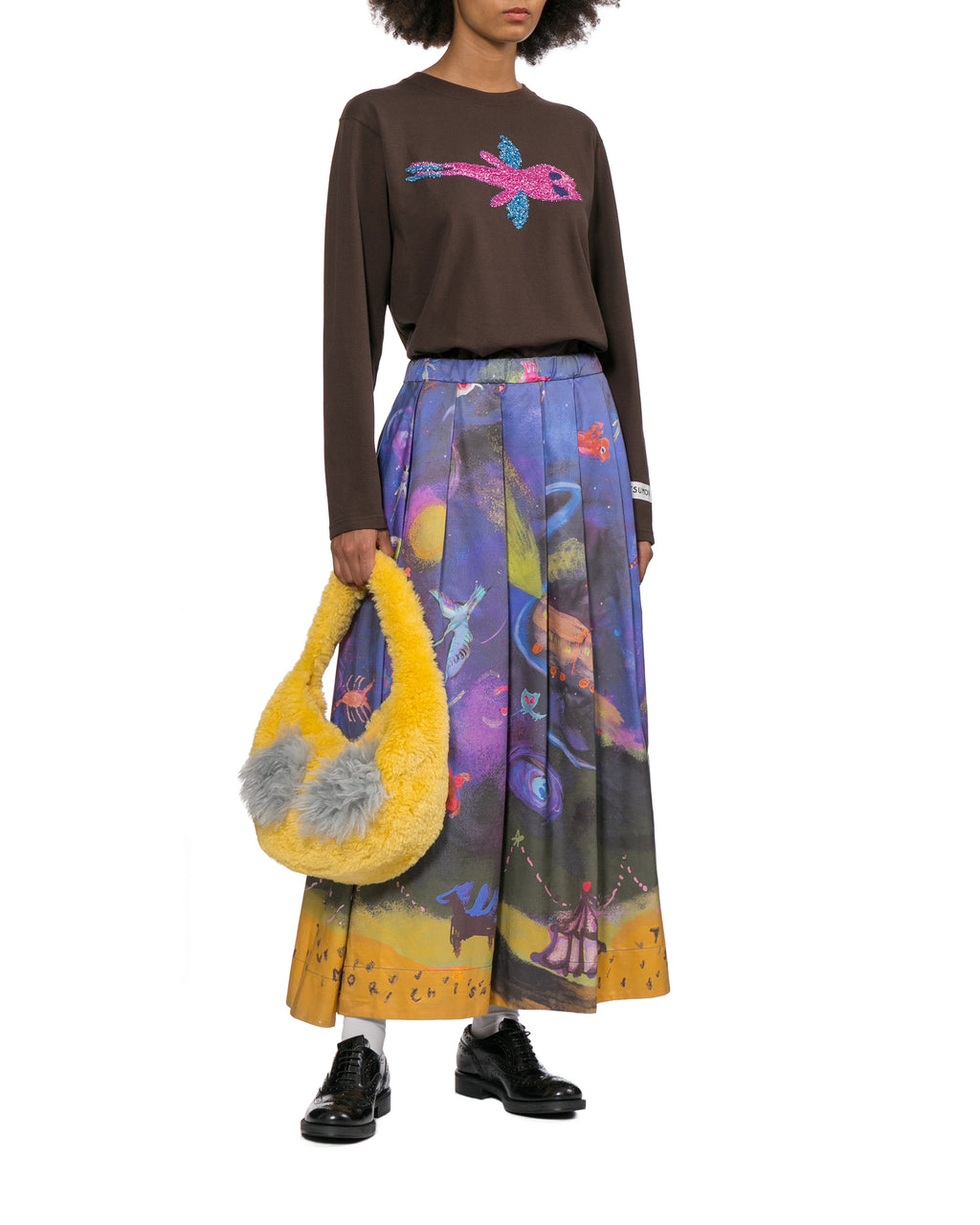 Embroidered motif tee