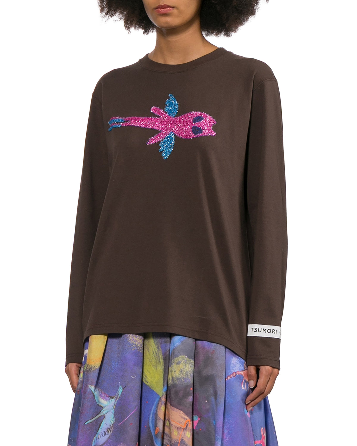 Embroidered motif tee