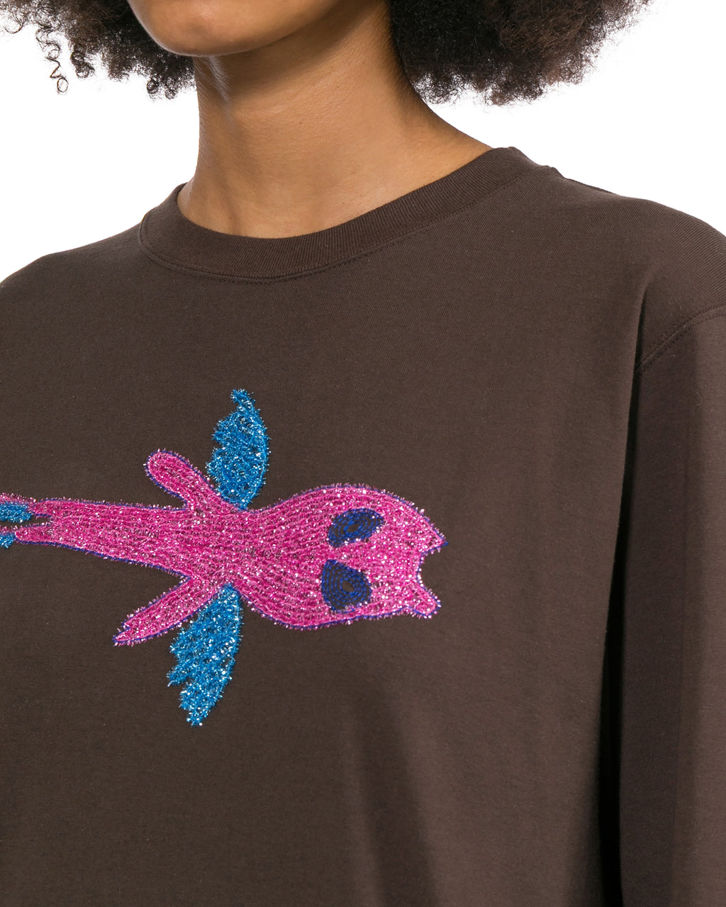 Embroidered motif tee