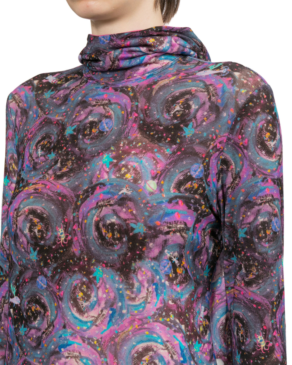 Printed hooded top