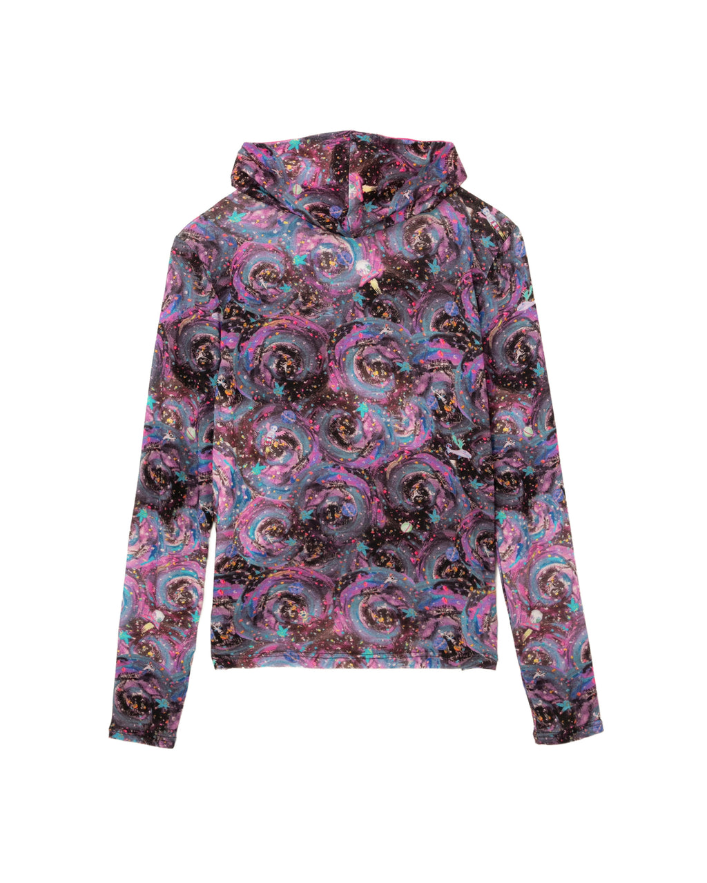 Printed hooded top
