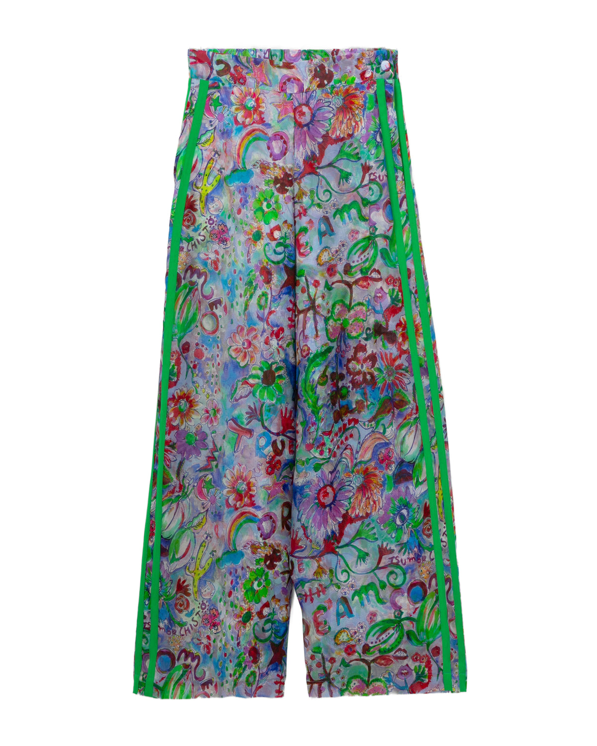 Printed wide leg pants