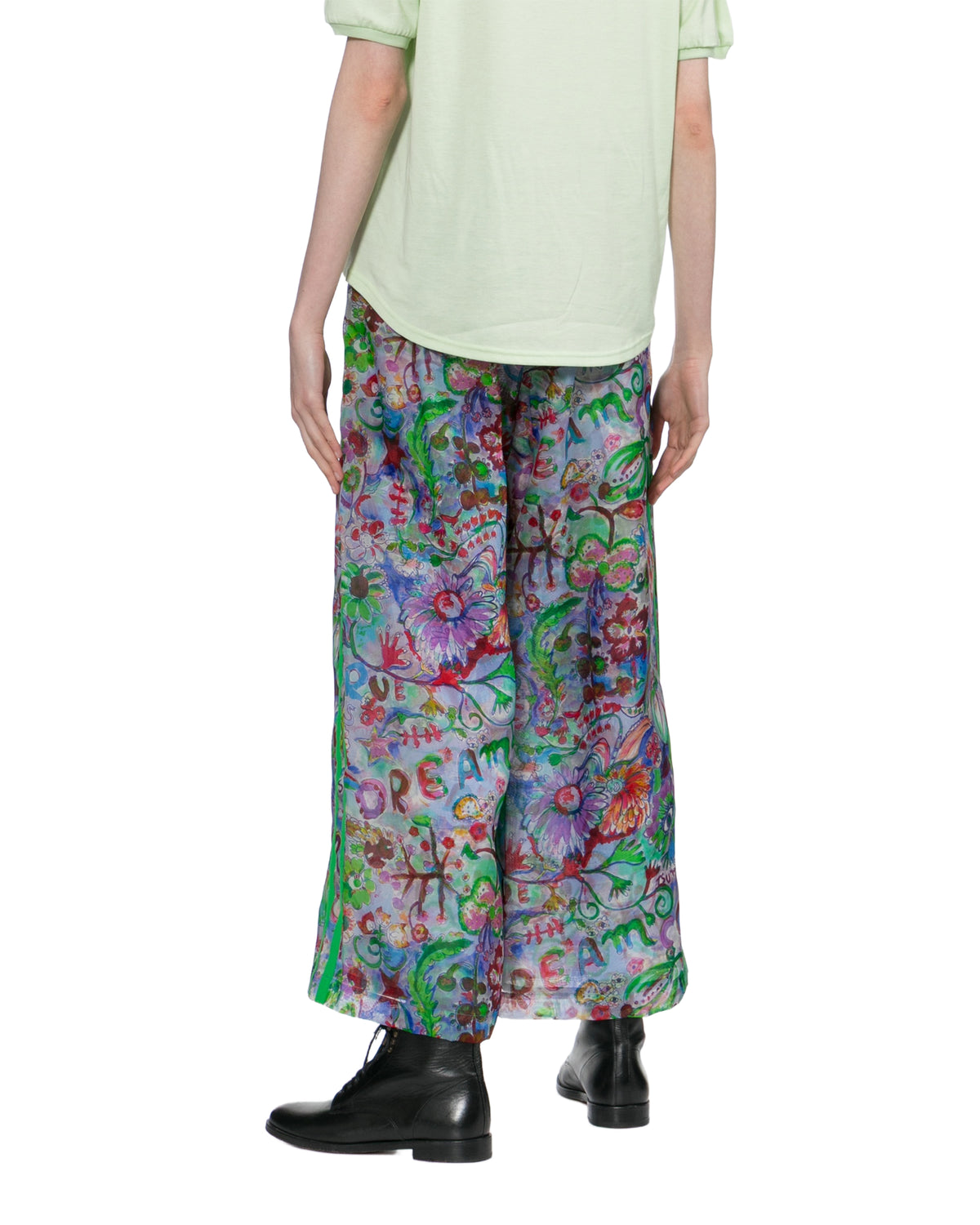 Printed wide leg pants