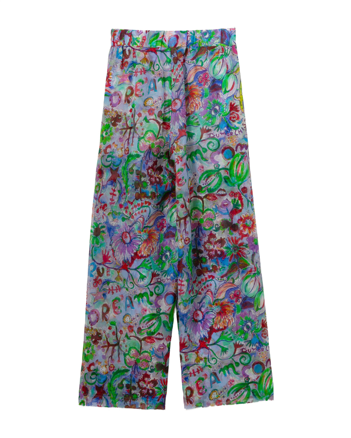 Printed wide leg pants