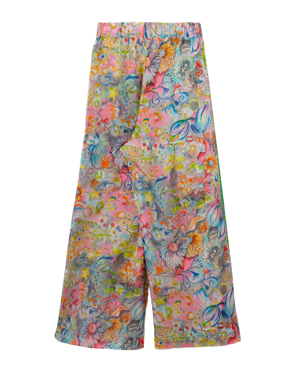 Printed wide leg pants