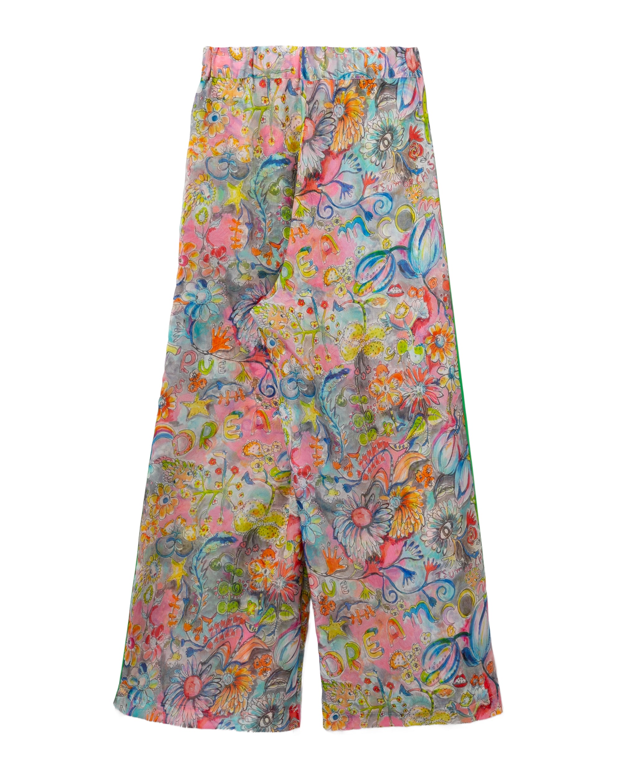 Printed wide leg pants