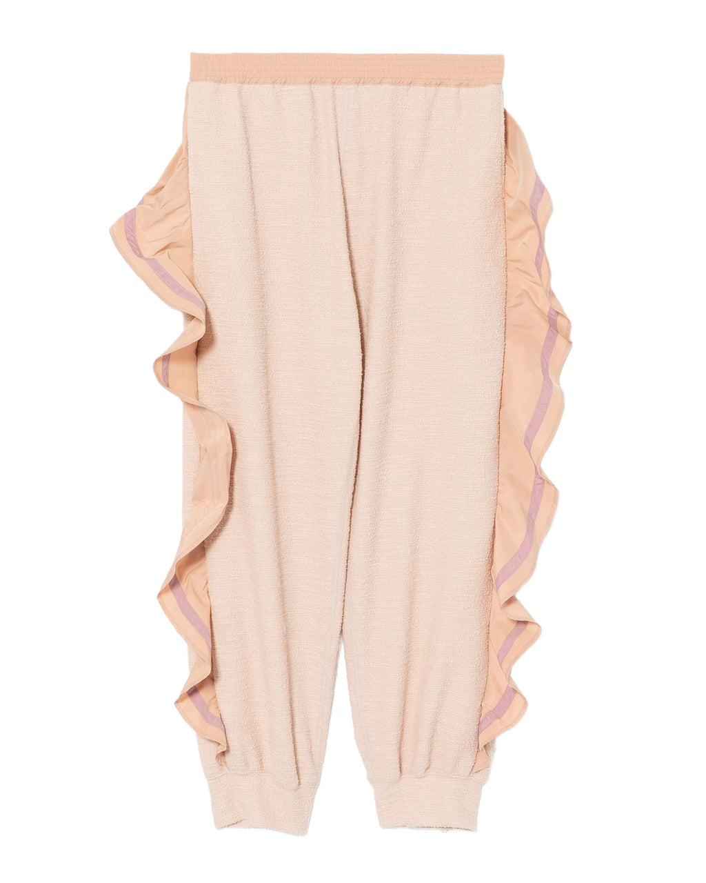 Ruffled outseam pants
